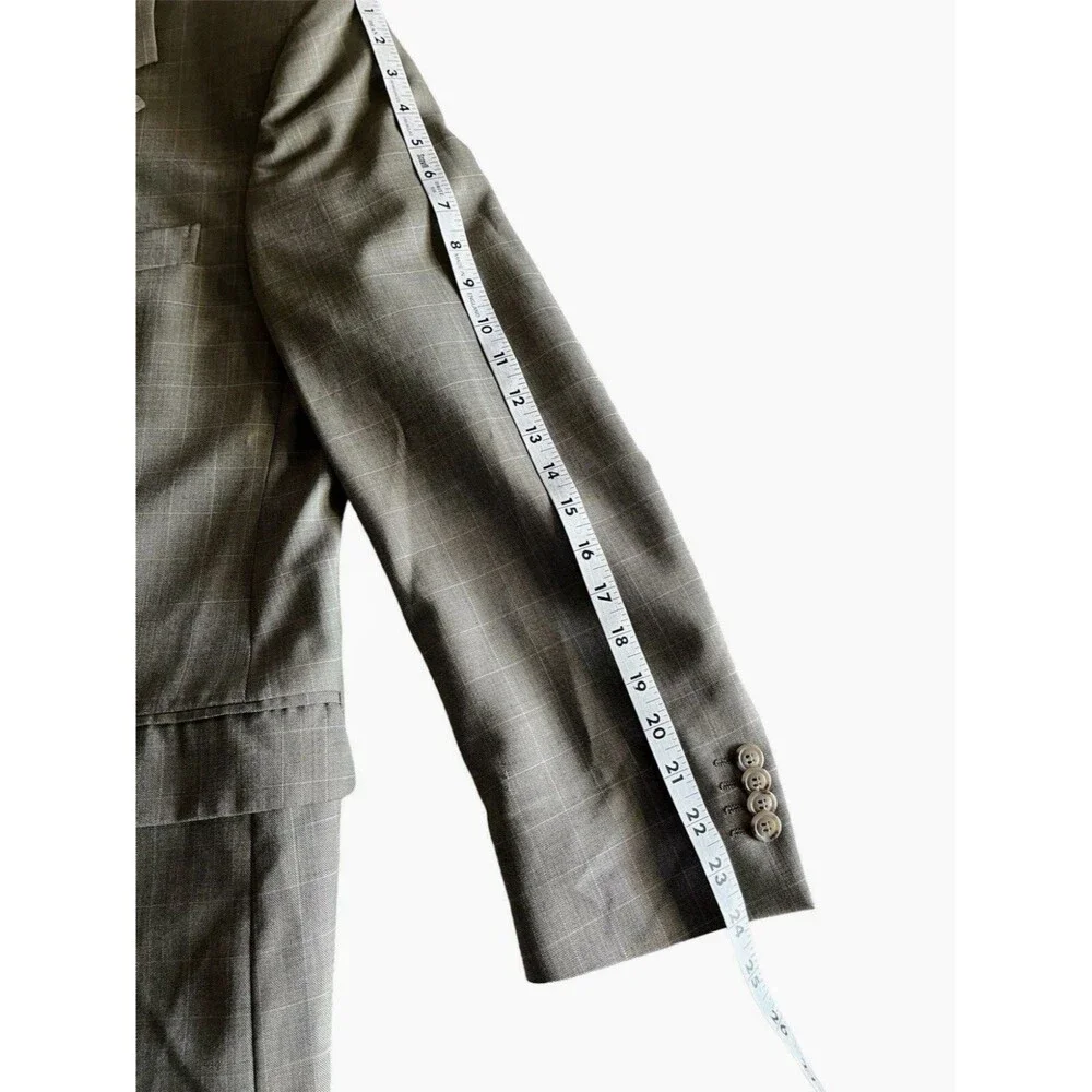 Ermenegildo Zegna x Gritti Men's 40S Blazer Windowpane Single Breasted Recent